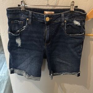 Distressed Denim Shorts